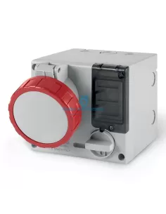 Scame Parre 506.M3286 Toma omnidireccional con fusible 3p+t 32a 6h 67 métrico